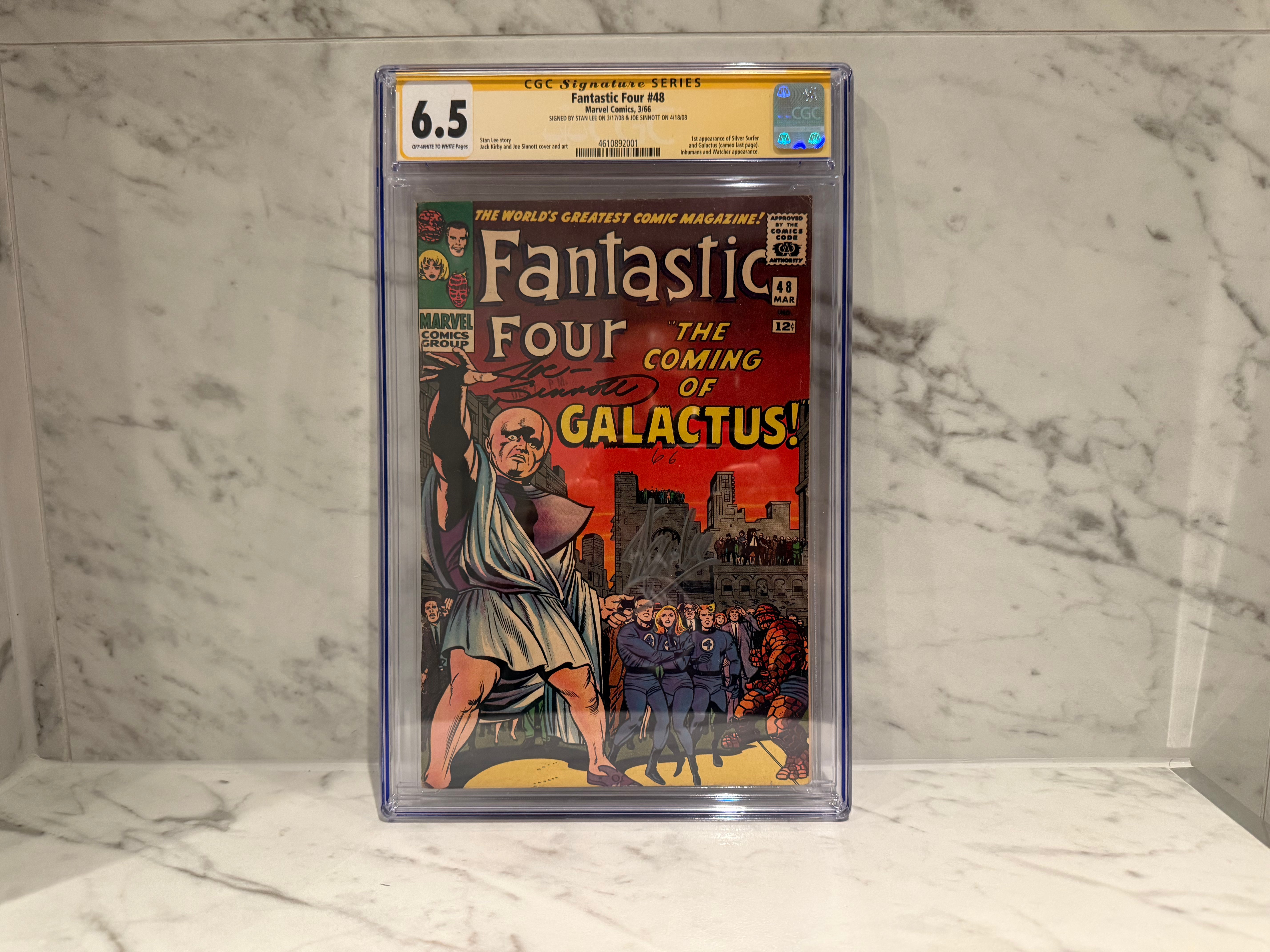 Fantastic Four #48 CGC 6.5 SS Stan Lee Joe Sinnott 1st Silver