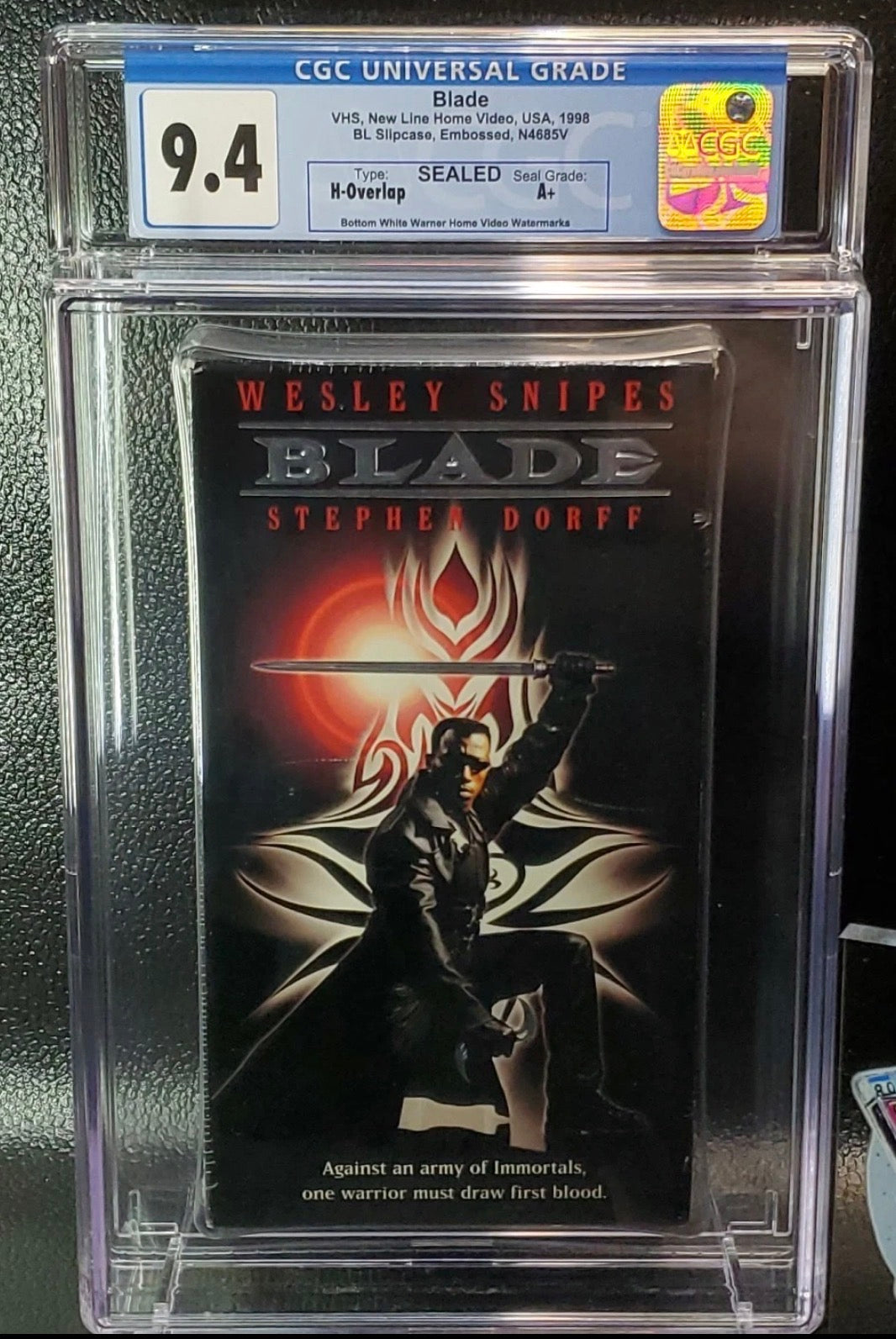 Blade (1998) VHS — CGC 9.4 A+ Sealed | Embossed First Print