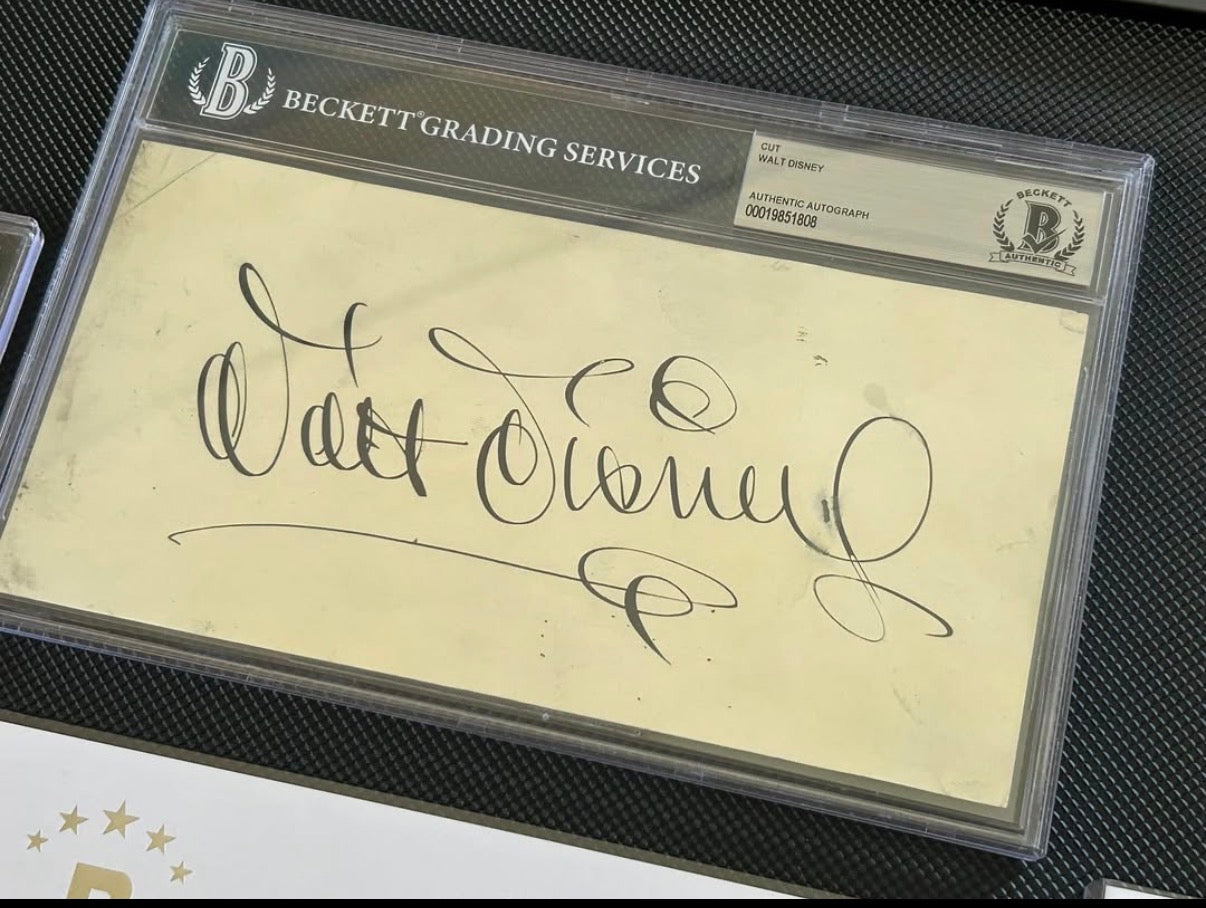 Walt Disney Authentic Autograph | Beckett Certified Cut Signature | Only Delivery in EU