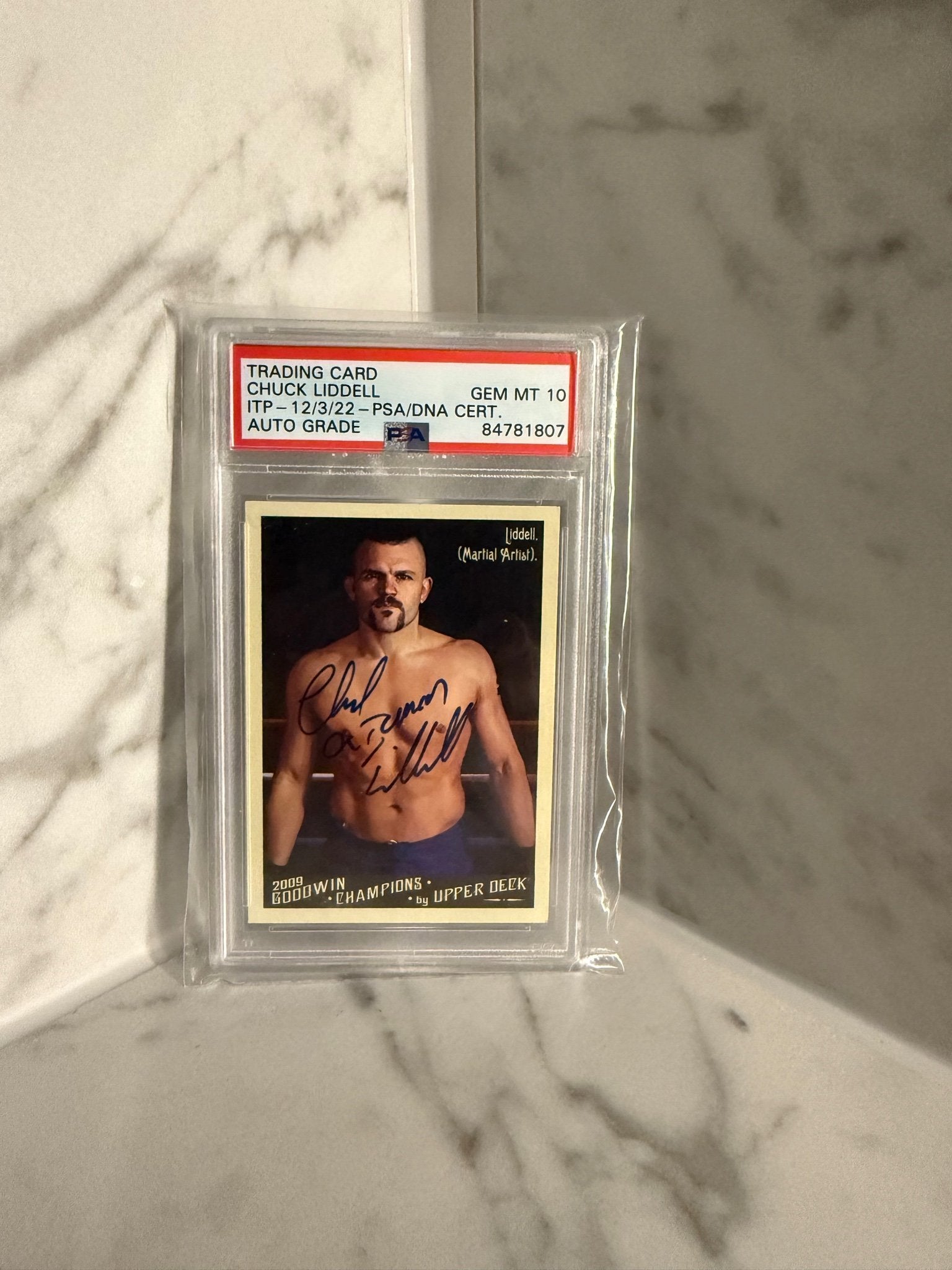 Chuck Liddell Signed 2009 Upper Deck Goodwin Champions #70 – 