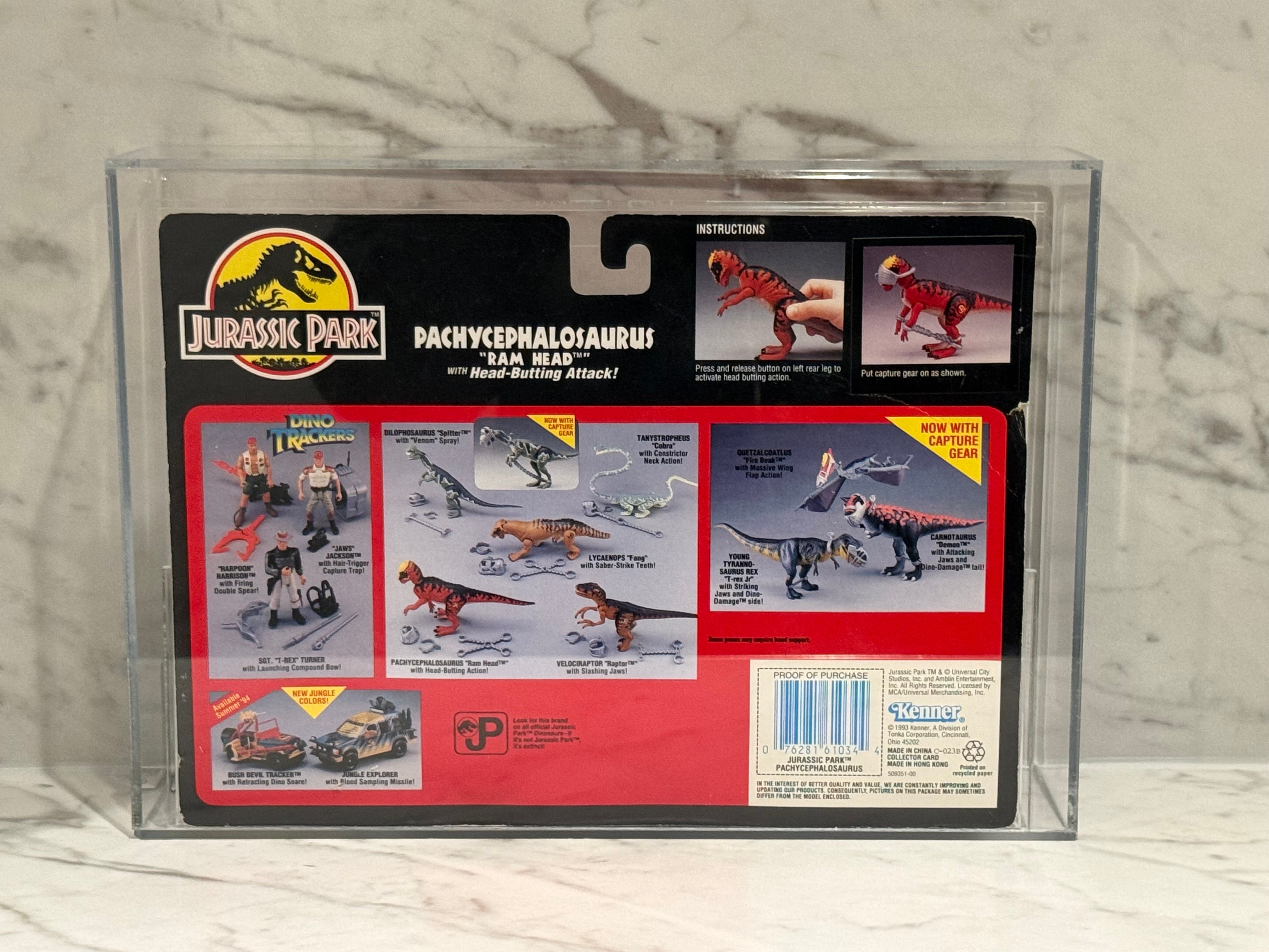 Jurassic Park Pachycephalosaurus Ram Head AFA 60 – 1994 Kenner Sealed