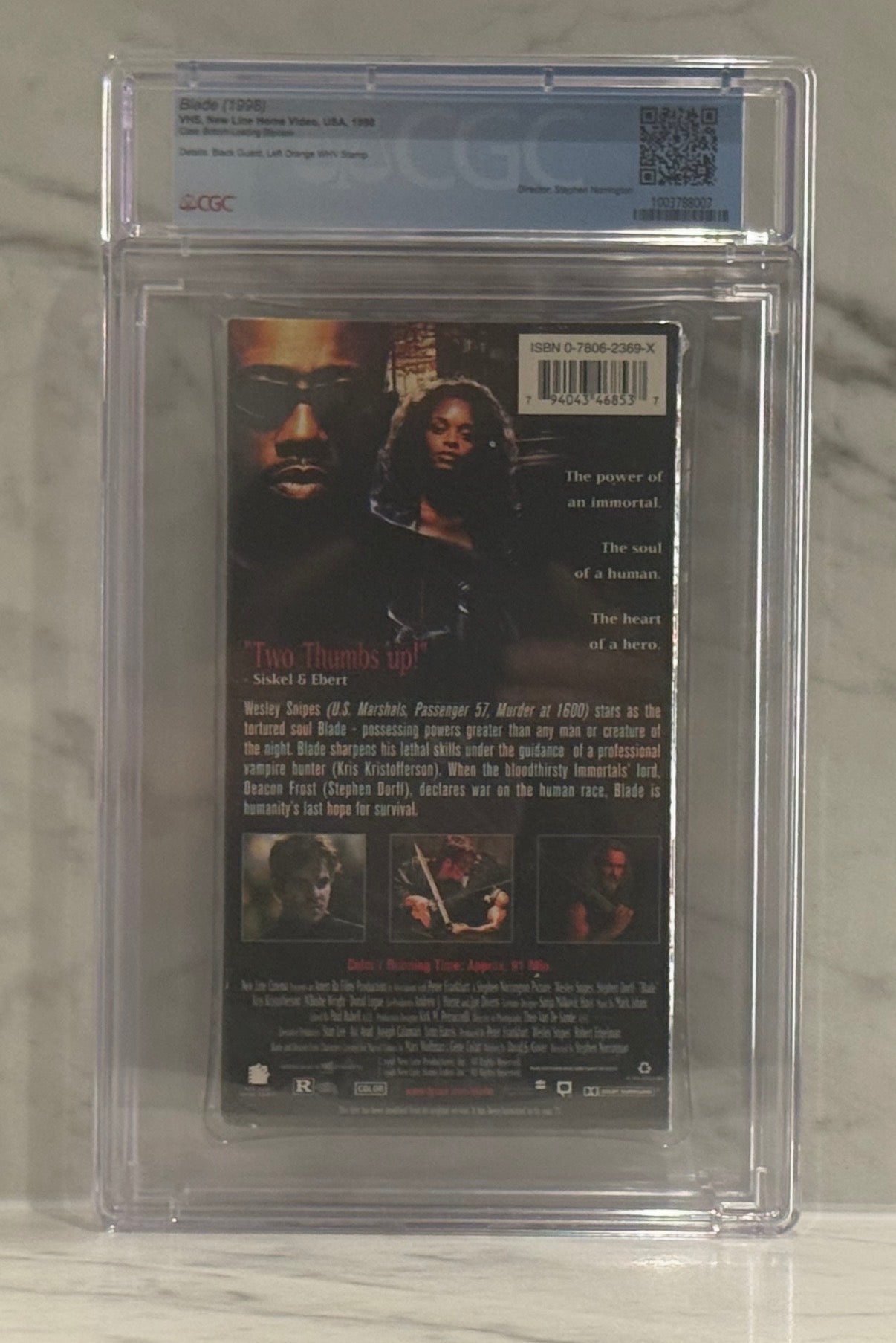 Blade (1998) VHS — CGC 9.4 A+ Sealed | Embossed First Print