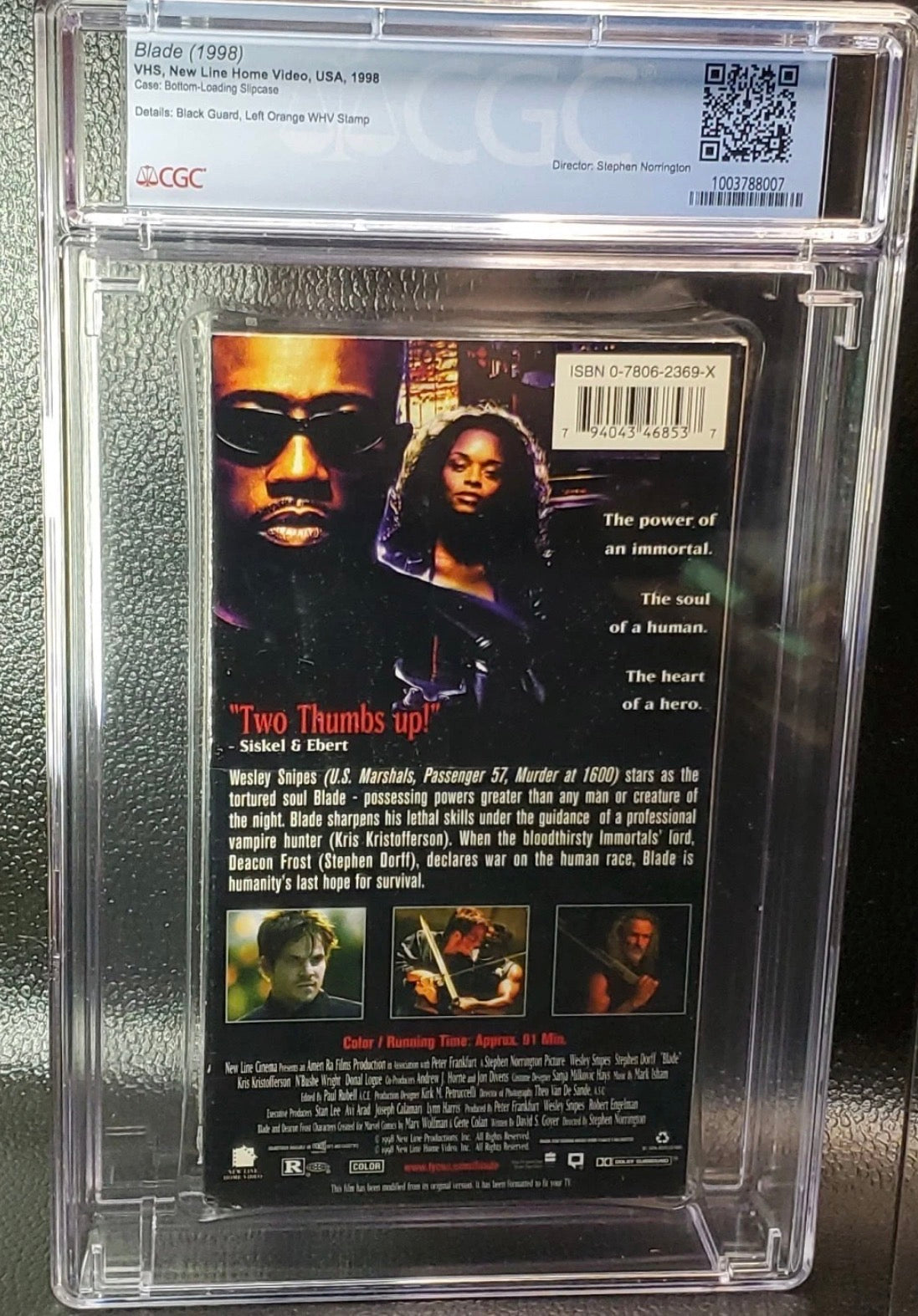 Blade (1998) VHS — CGC 9.4 A+ Sealed | Embossed First Print
