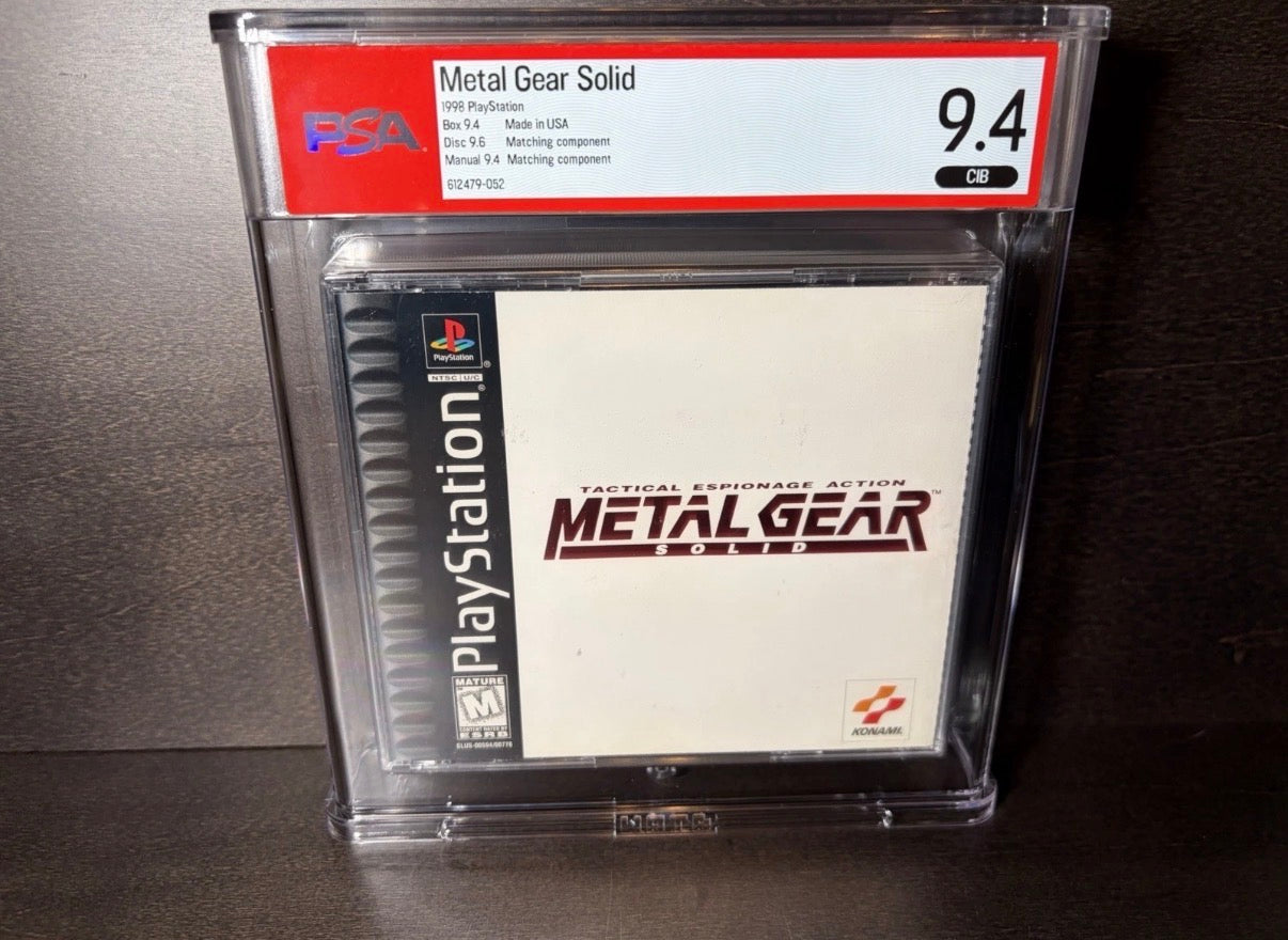 Metal Gear Solid PlayStation PS1 Black Label Complete PSA 9.4