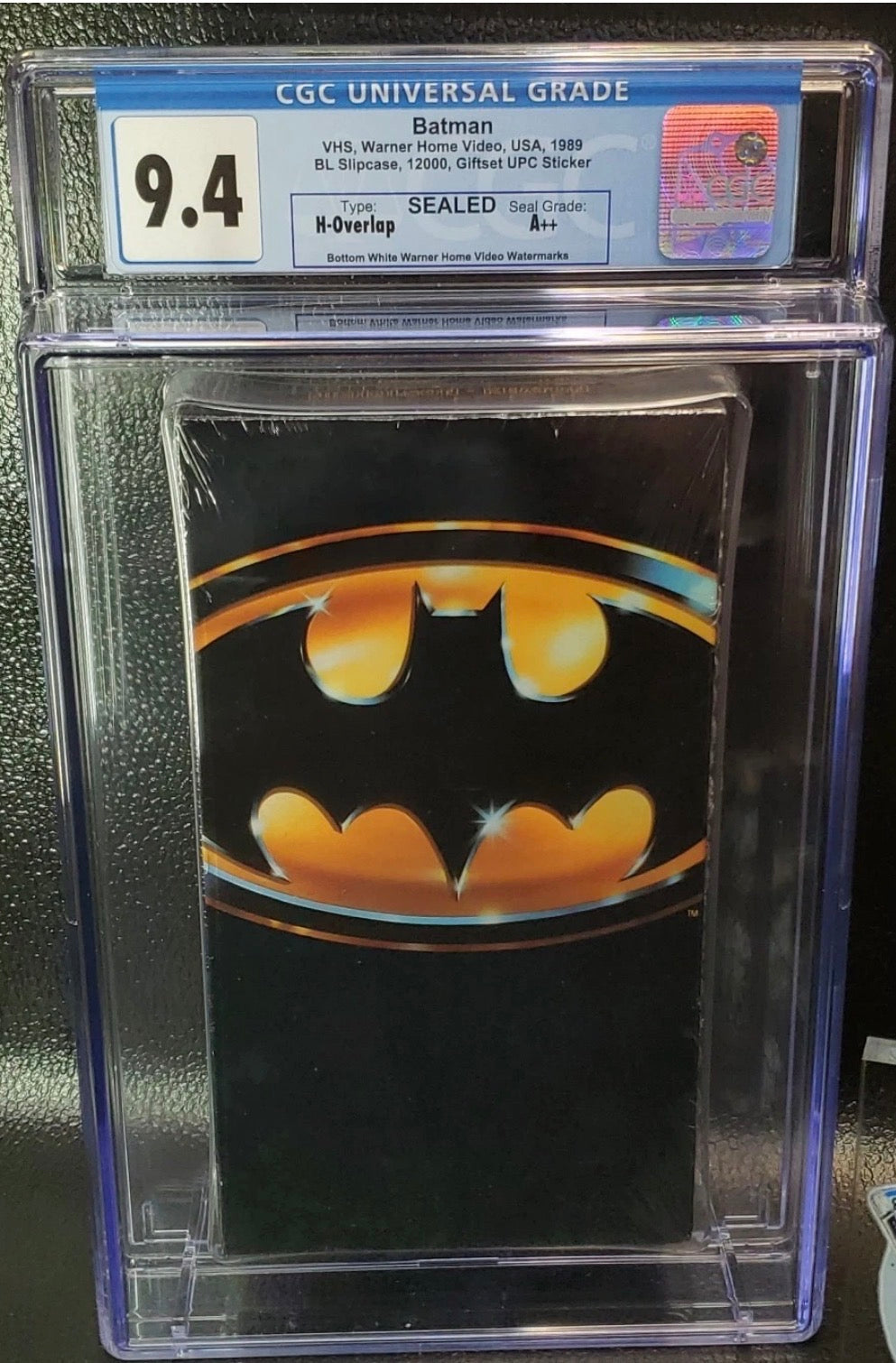 Batman (VHS-1989) Warner Home Video, UPC sticker, CGC Graded (9.4-A++)