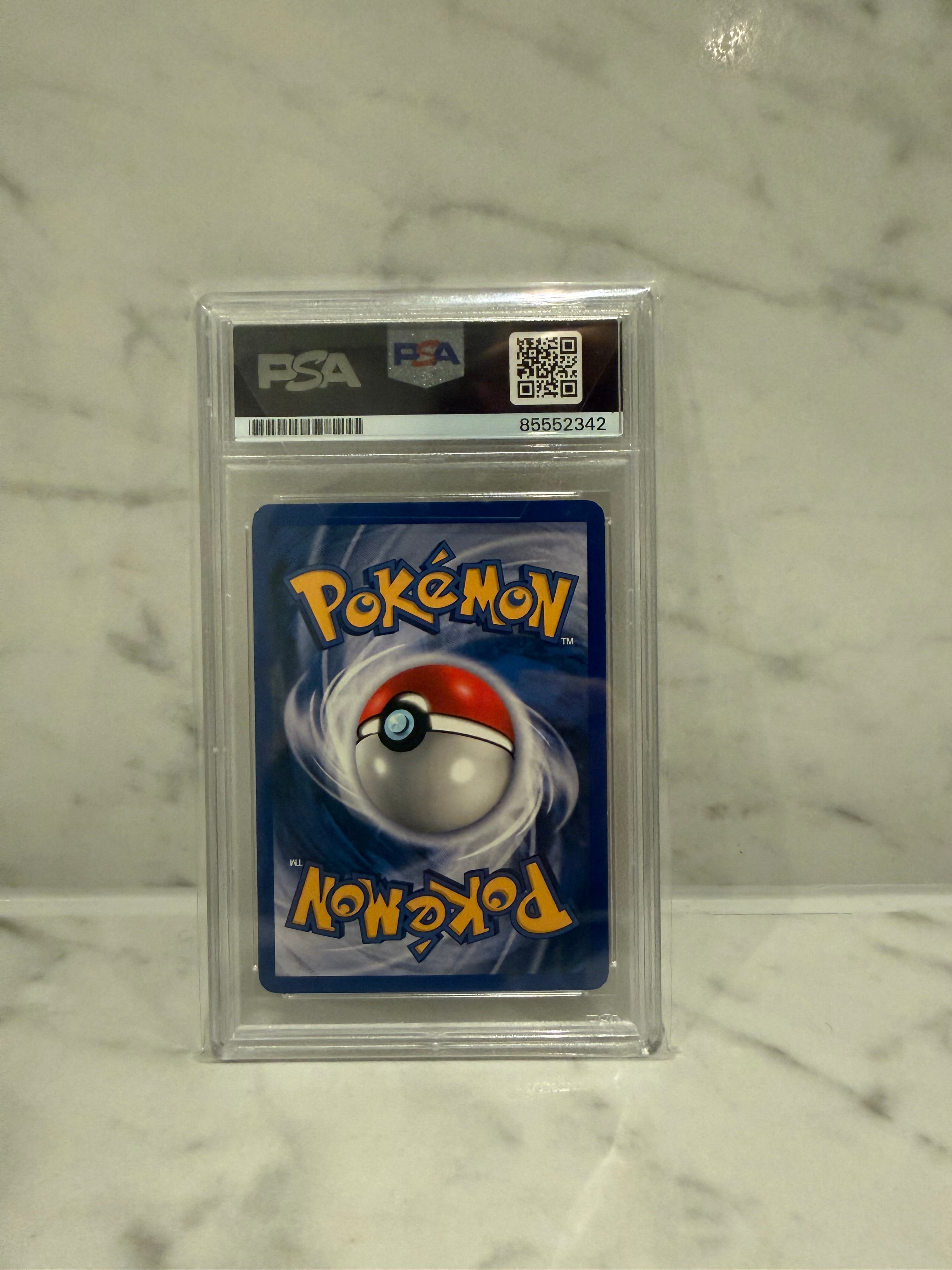 Signed PSA Eric Stuart Pokemon TCG Brocks Geodude 066/132 Gym Heroes 1st Edition