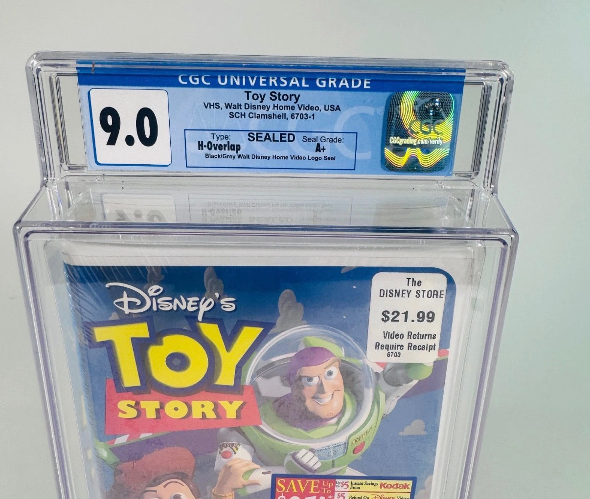 Toy Story VHS CGC 9.0 A+ | Disney Store & Kodak Sticker Variant