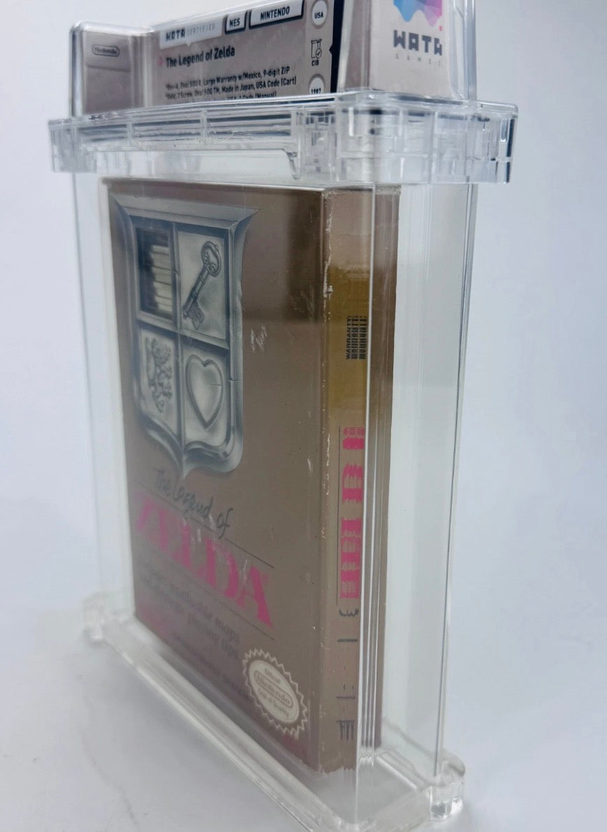 The Legend of Zelda NES Gold 1987 WATA 5.5 CIB Complete in Box Rare Early Print