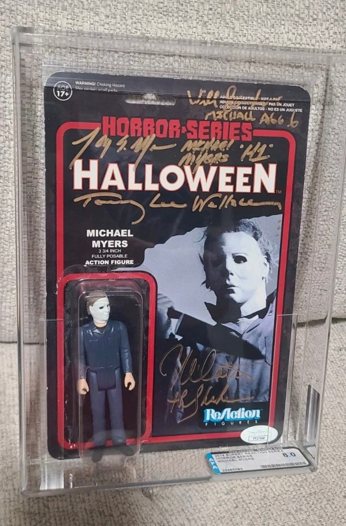 Halloween™ Michael Myers ReAction Figure – Cast Signed by Nick Castle, Tony Moran, Will Sandin & Tommy Lee Wallace