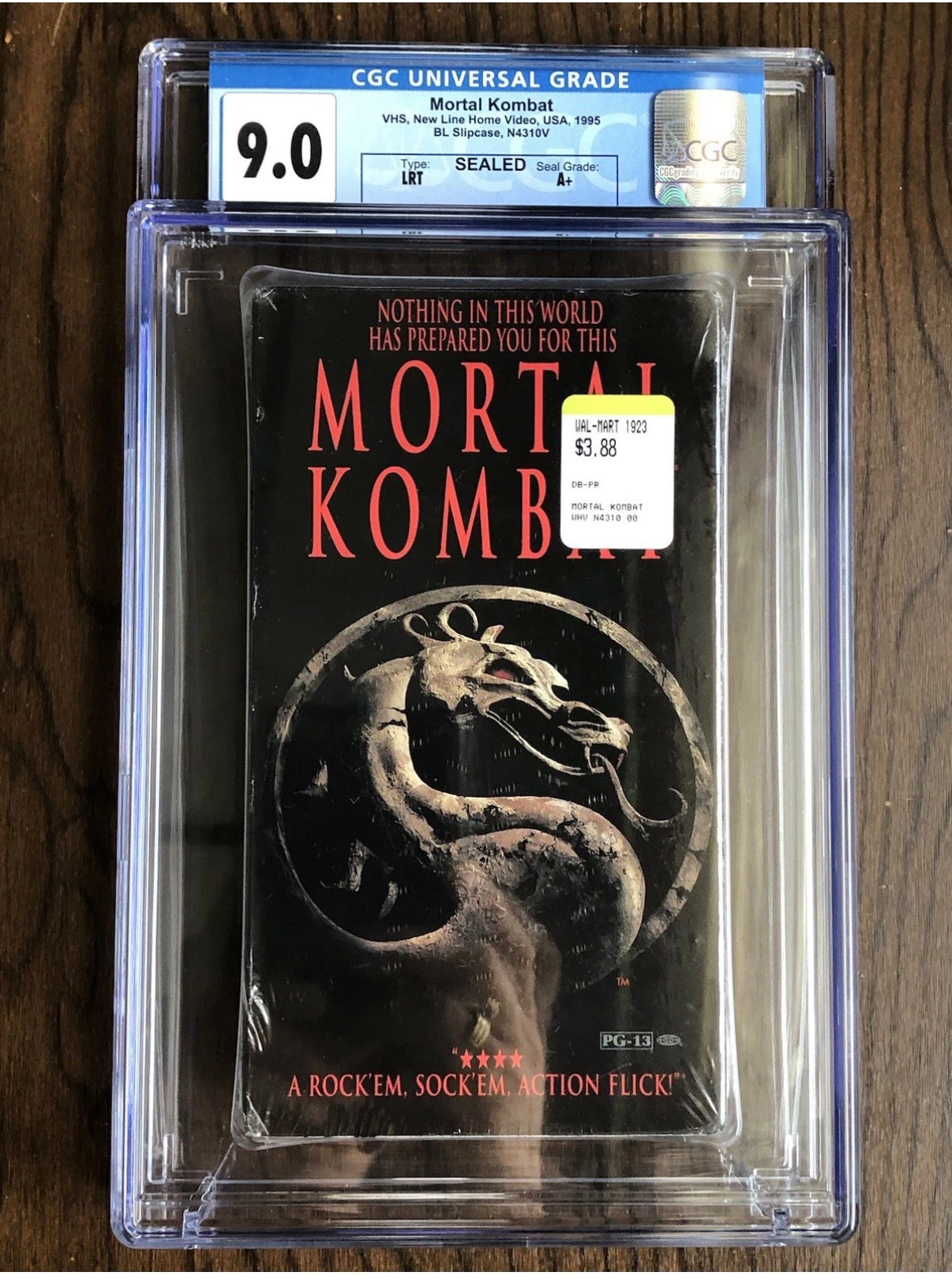 Mortal Kombat (1995) VHS – CGC 9.0 A+ – Factory Sealed – Walmart Sticker