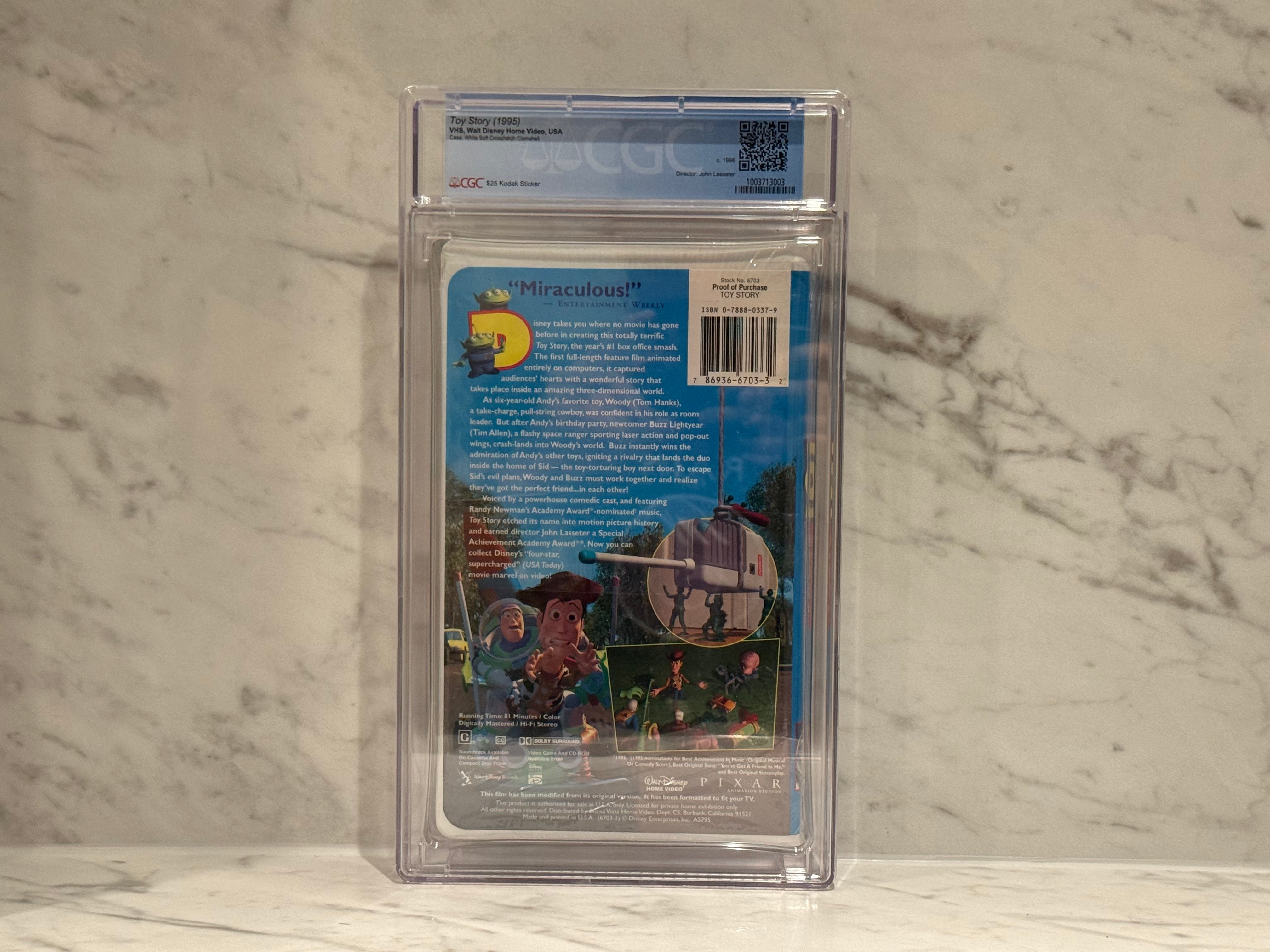 Toy Story VHS CGC 9.0 A+ | Disney Store & Kodak Sticker Variant