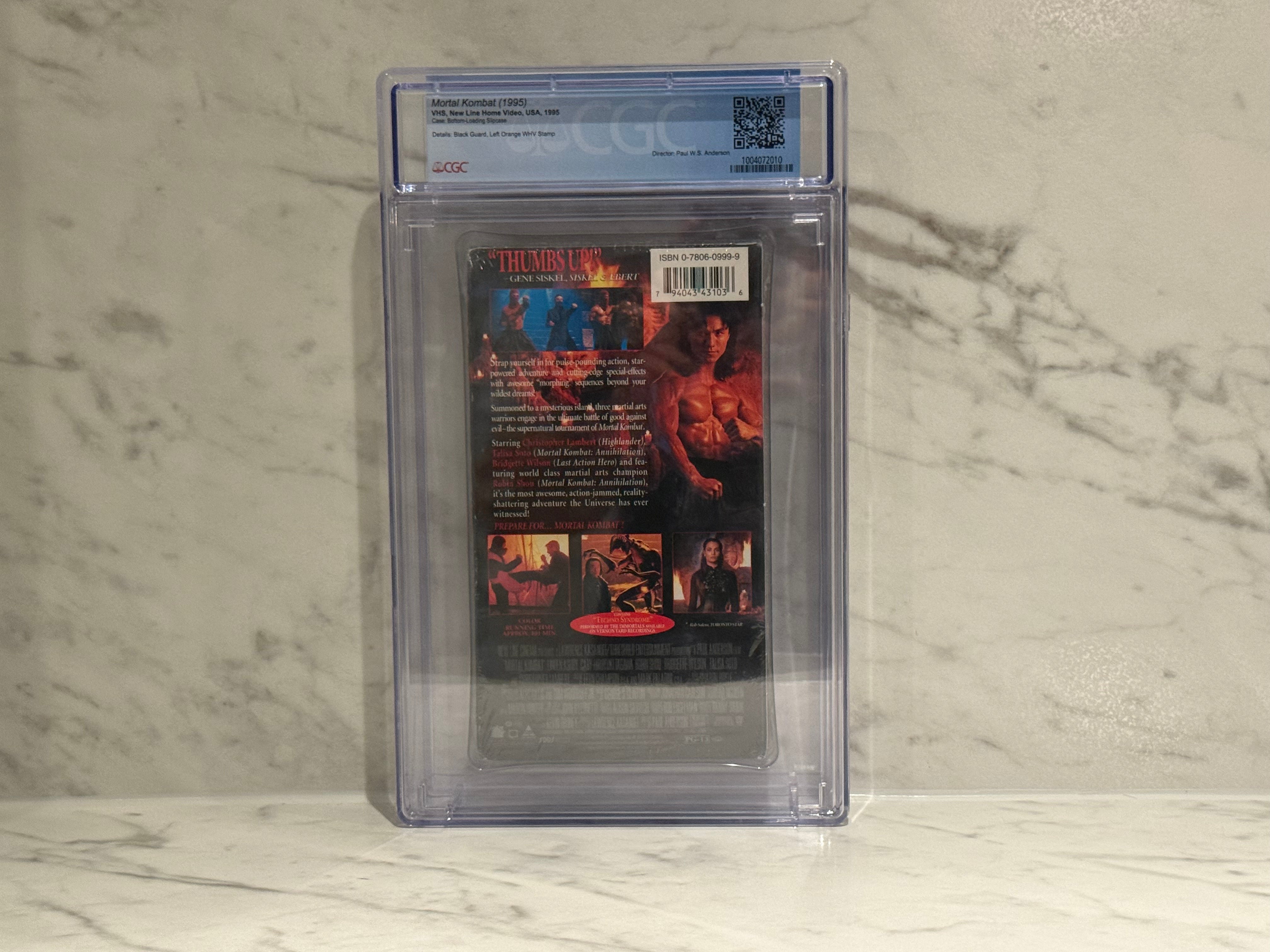 Mortal Kombat (1995) VHS – CGC 9.0 A+ – Factory Sealed – Walmart Sticker