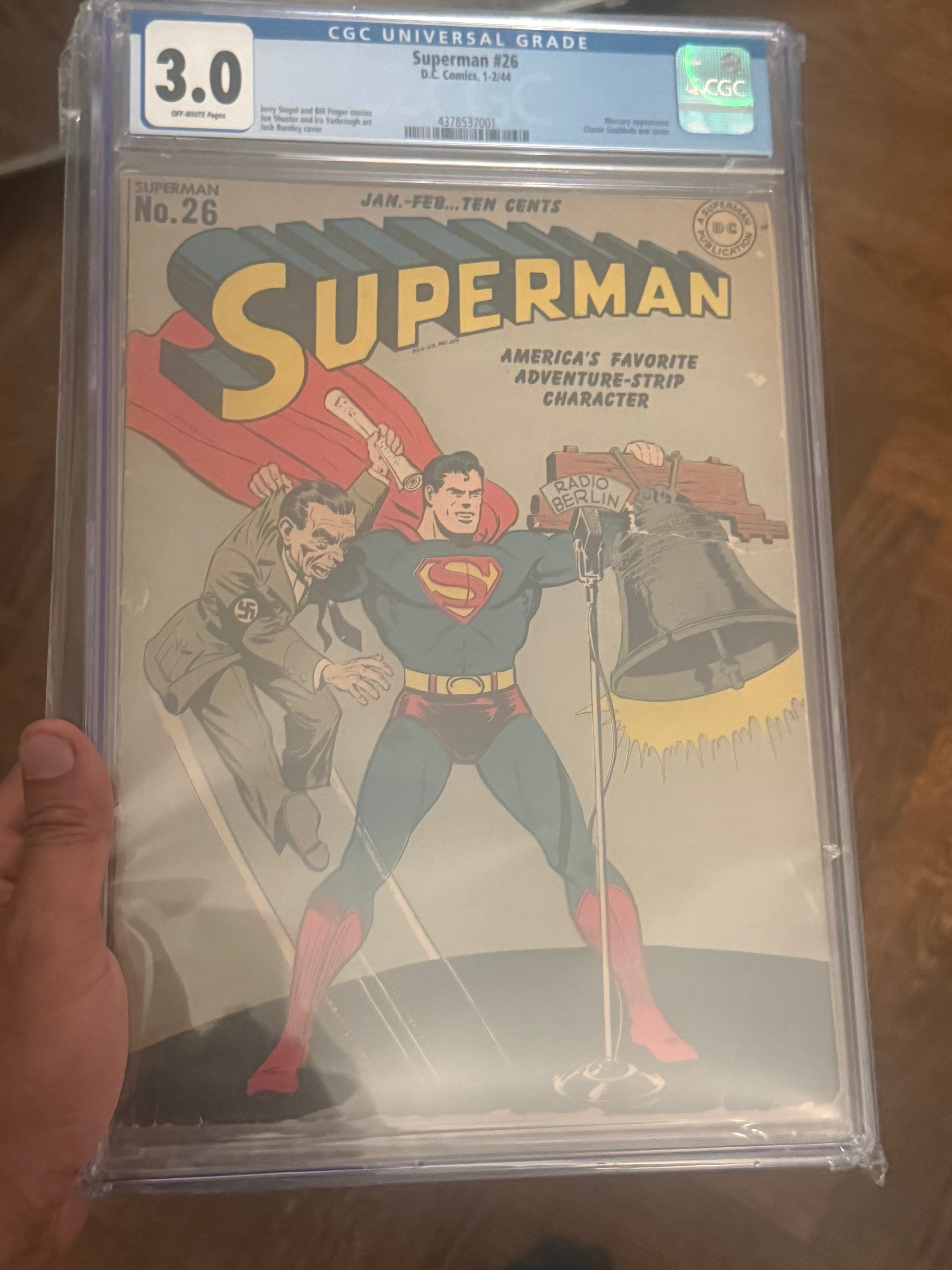 Superman #26 (1944) – CGC 3.0 – Golden Age WWII Cover