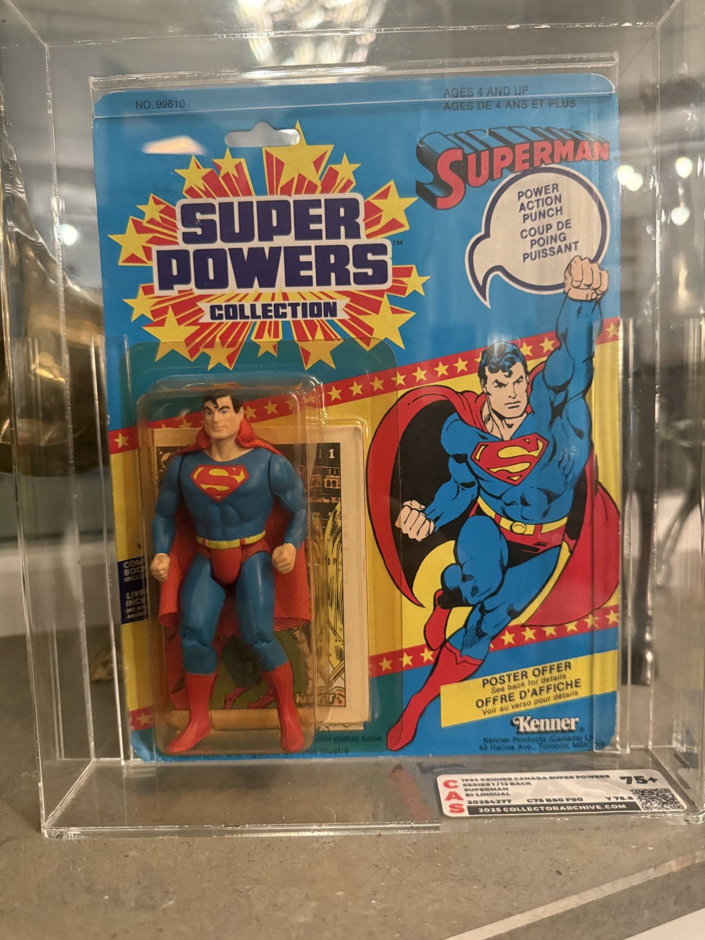 Superman Super Powers (1984) – Kenner Canada MOC · CAS 75+ Graded