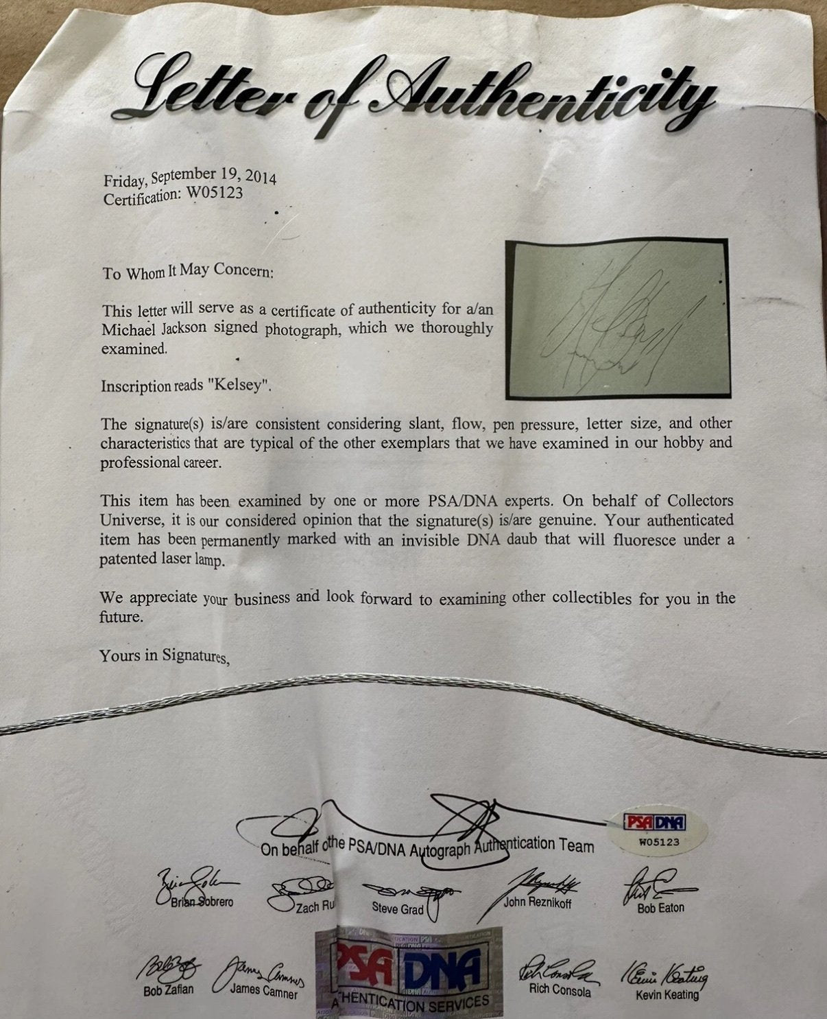 Michael Jackson — PSA/DNA Certified Signed “Thriller” Display