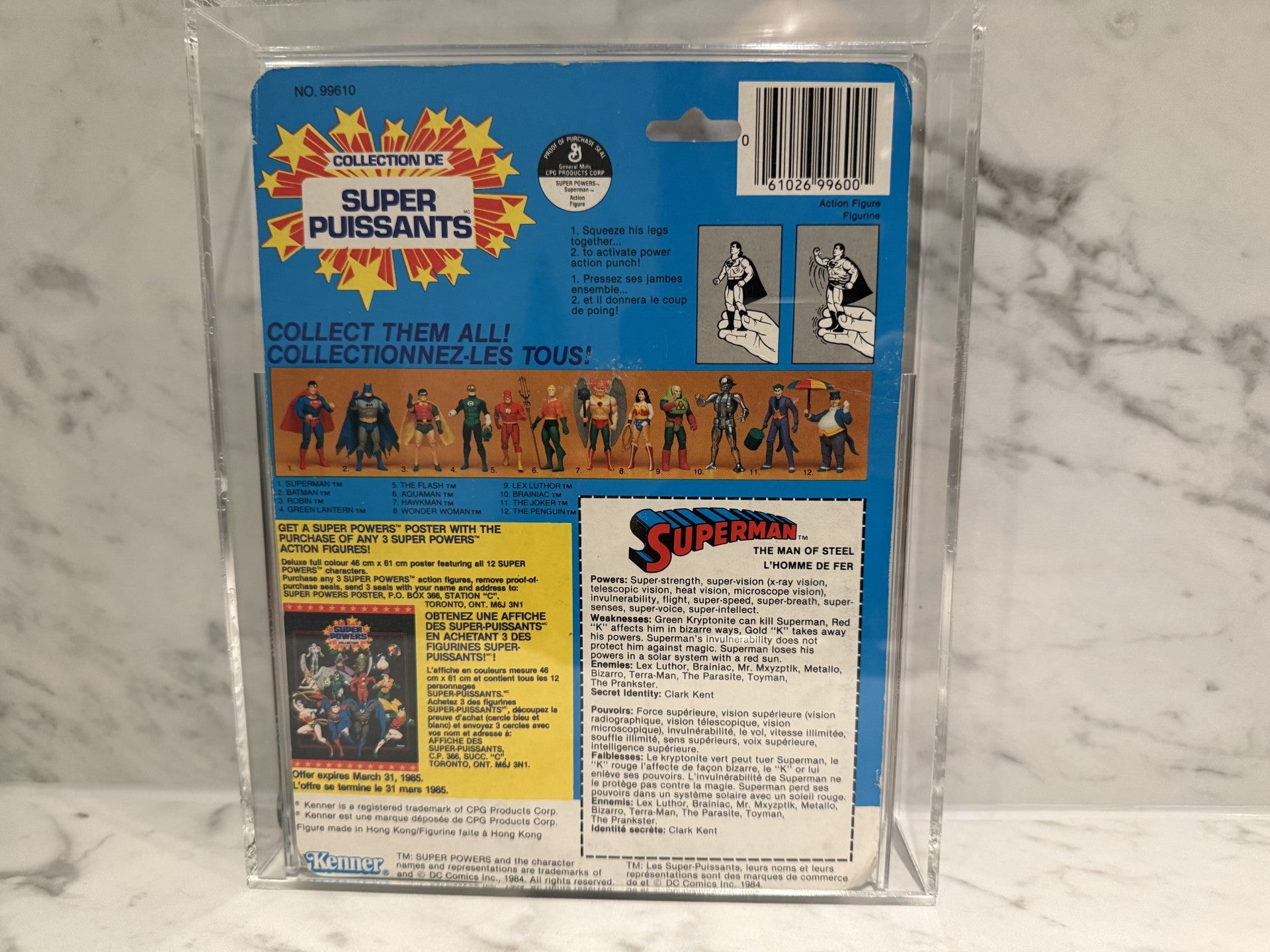 Superman Super Powers (1984) – Kenner Canada MOC · CAS 75+ Graded