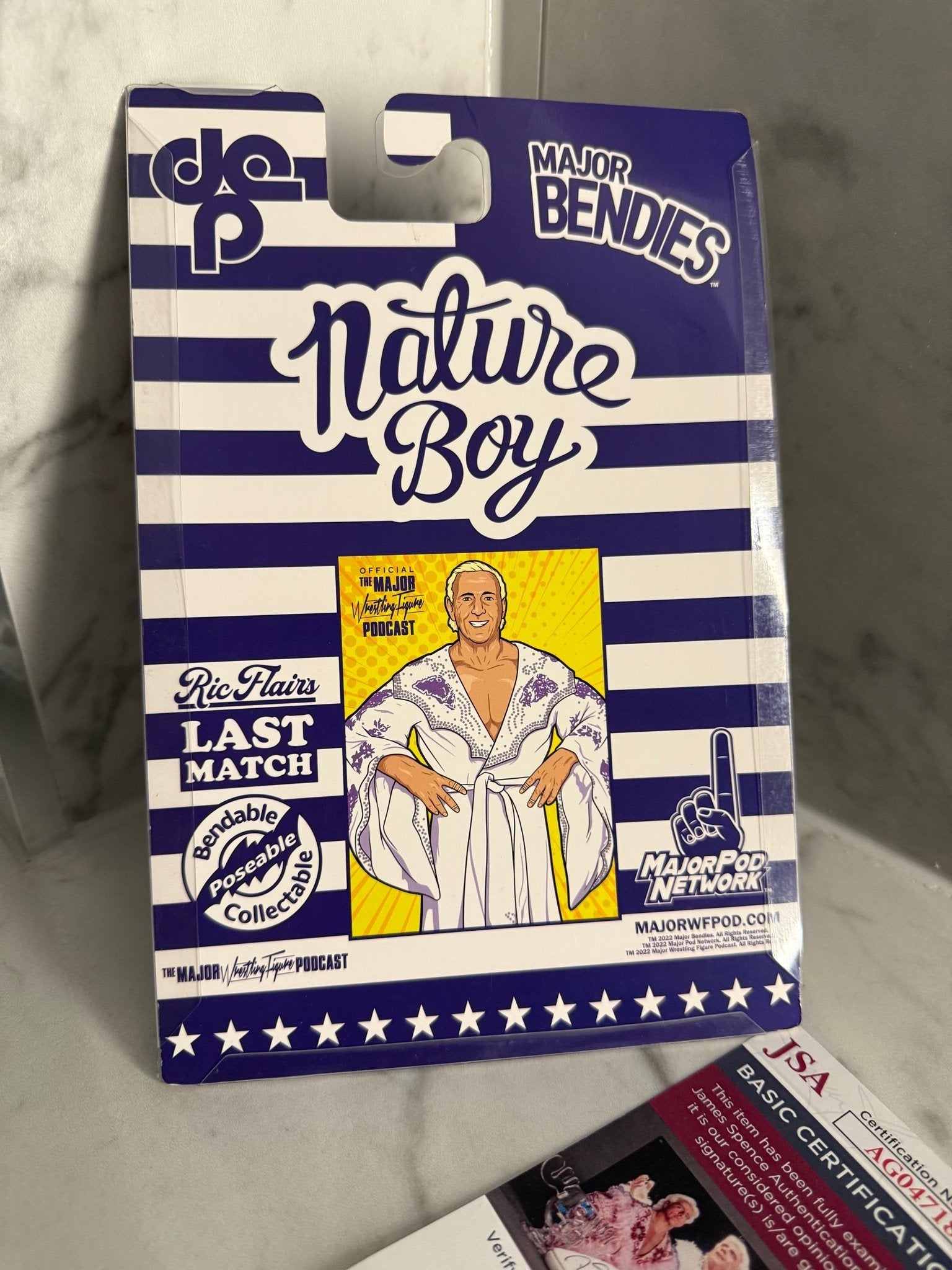 Ric Flair Signed Action Figure – Major Bendies – JSA COA – Autographed WWE Legend