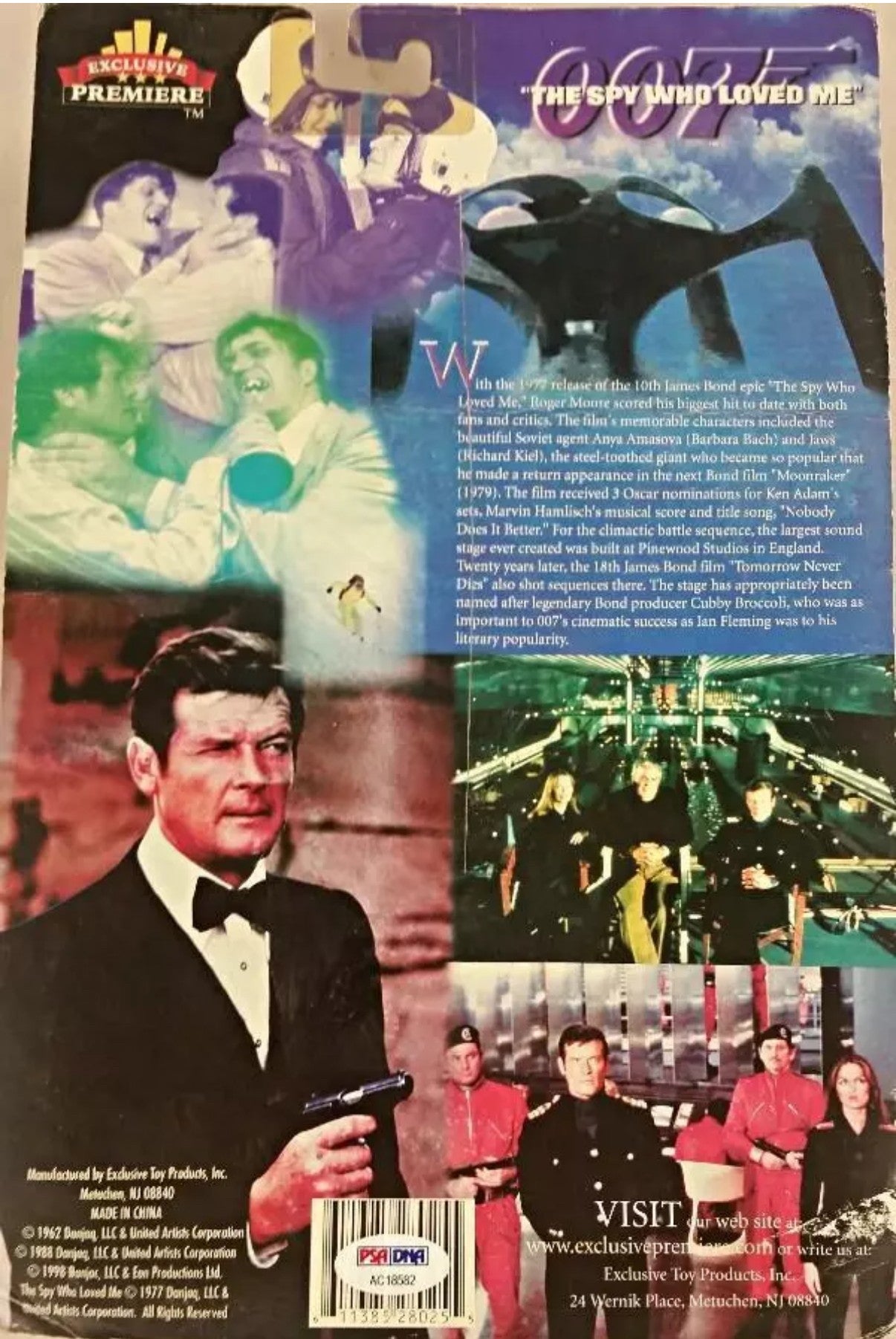 ROGER MOORE Signed SPY WHO LOVED ME Limited Collector's Series BOND 007 PSA #1
