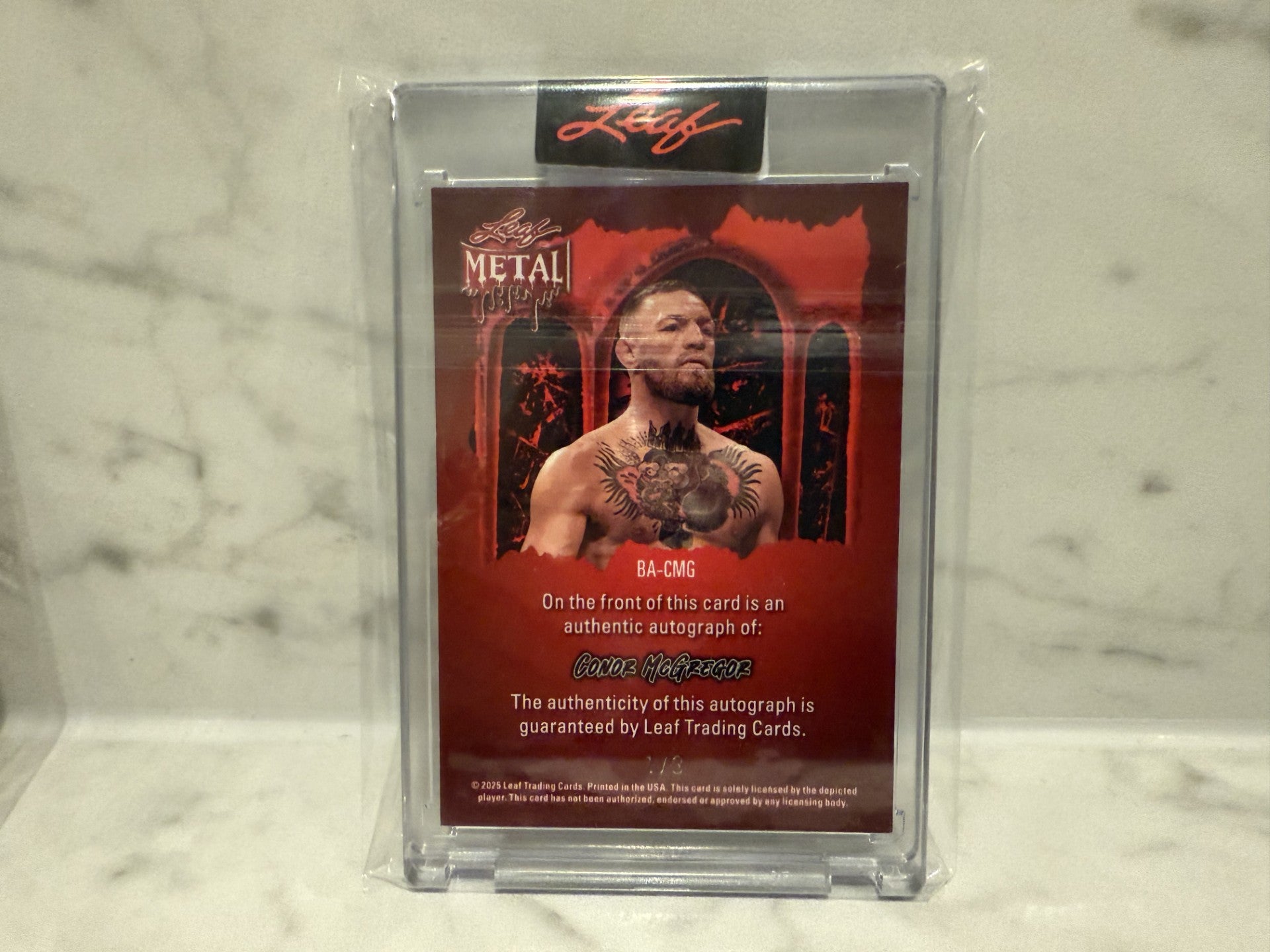 2025 Leaf Metal Halloween Conor McGregor & Floyd Mayweather 1/3 Signed Auto Card