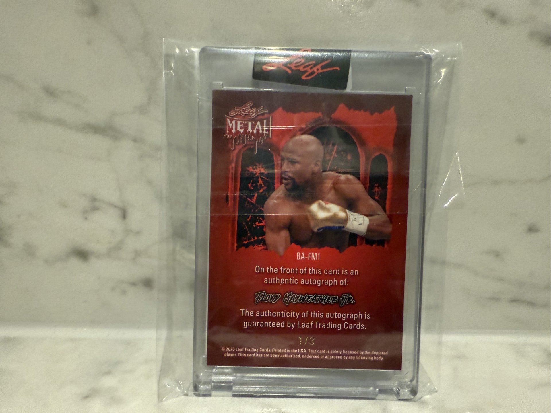 2025 Leaf Metal Halloween Conor McGregor & Floyd Mayweather 1/3 Signed Auto Card