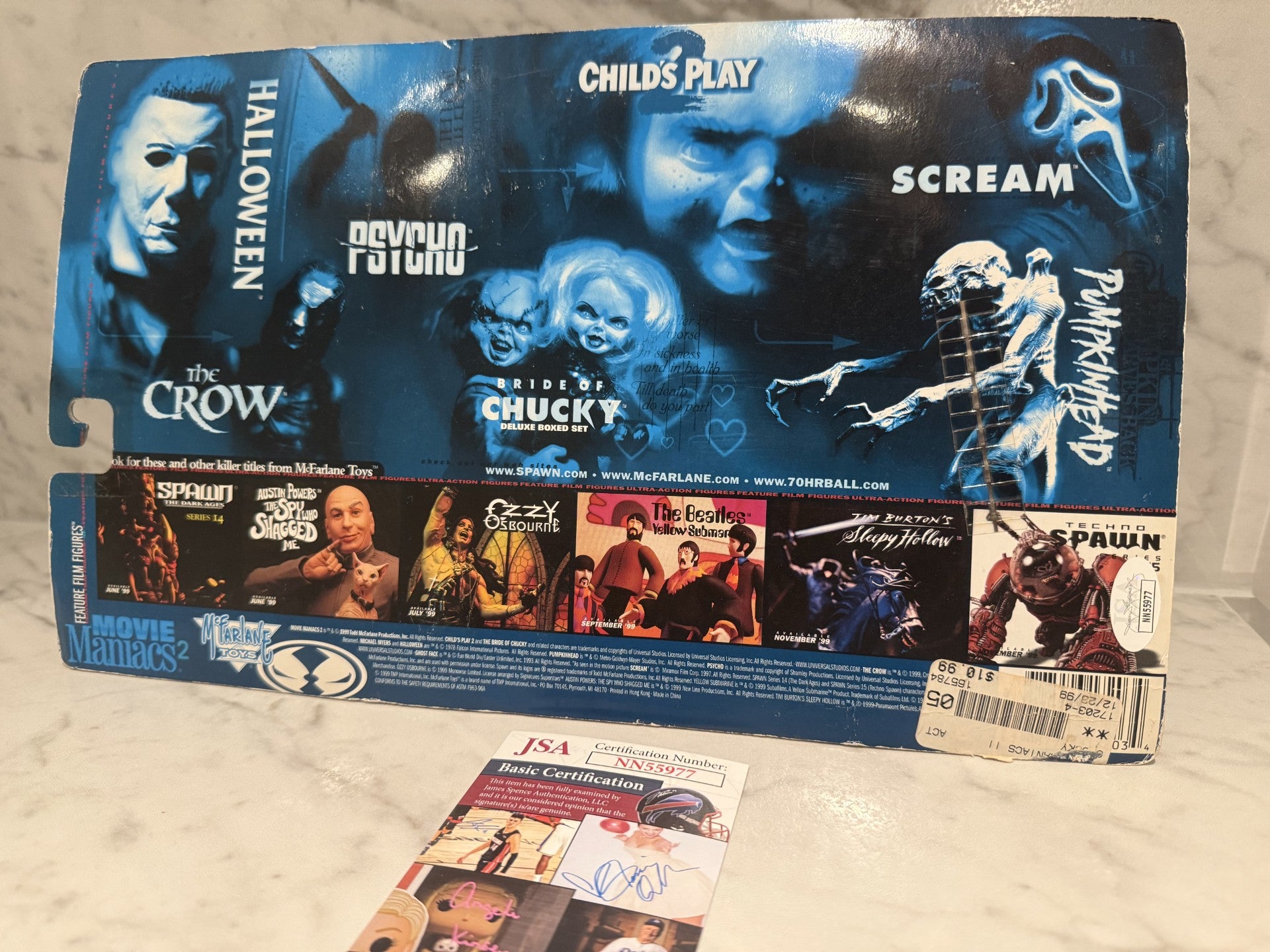 Child’s Play Chucky Signed McFarlane Movie Maniacs Action Figure
