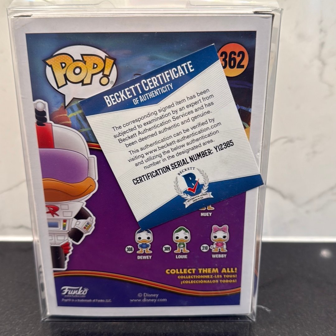 Gizmoduck Funko Pop! – Signed & Sketched by Tad Stones – Becket COA – DuckTales/Disney Collector's Item