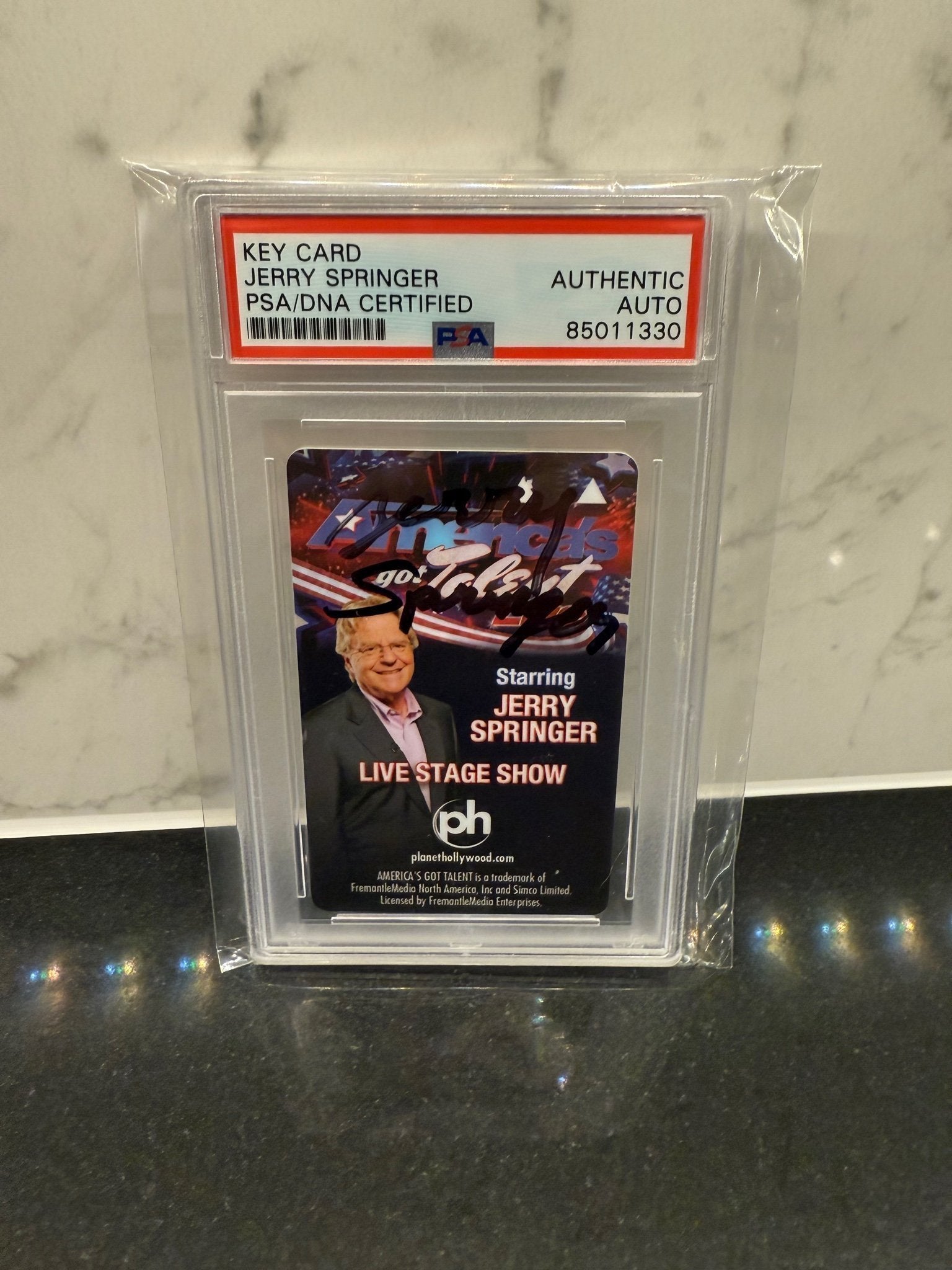 Jerry Springer Signed Planet Hollywood Las Vegas Room Key Card – PSA/DNA Authenticated – TV Icon Autograph