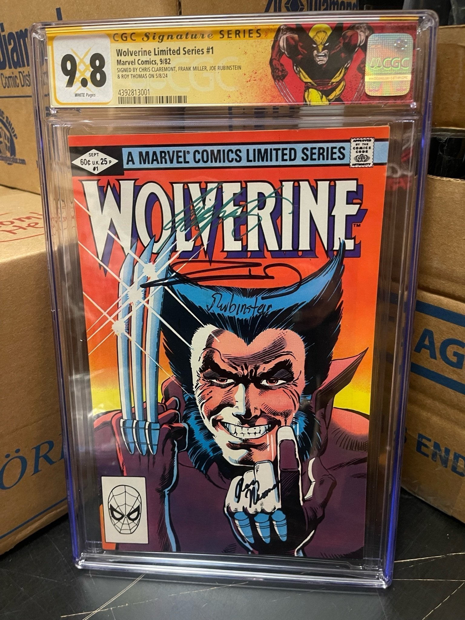 Wolverine Limited Series #1 (1982) – CGC 9.8 – 4x Signed – White Pages – Marvel Key Comic!
