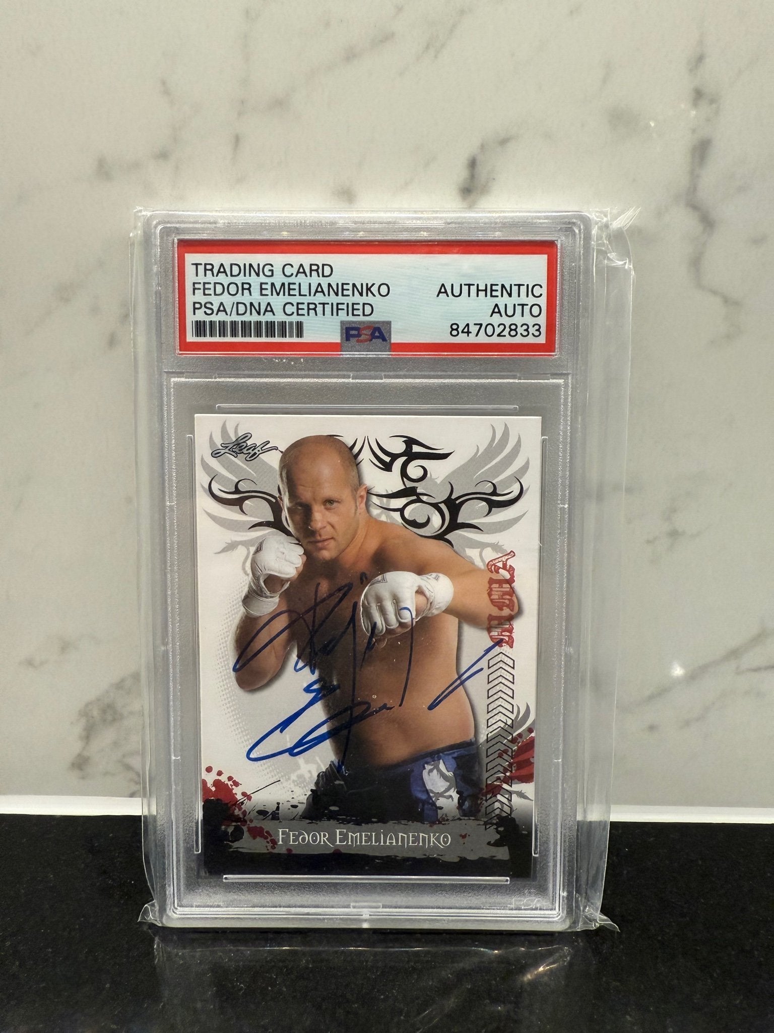 Fedor Emelianenko Signed 2010 Leaf Rookie Card (RC) – PSA/DNA – PRIDE/Bellator MMA Legend – Russia