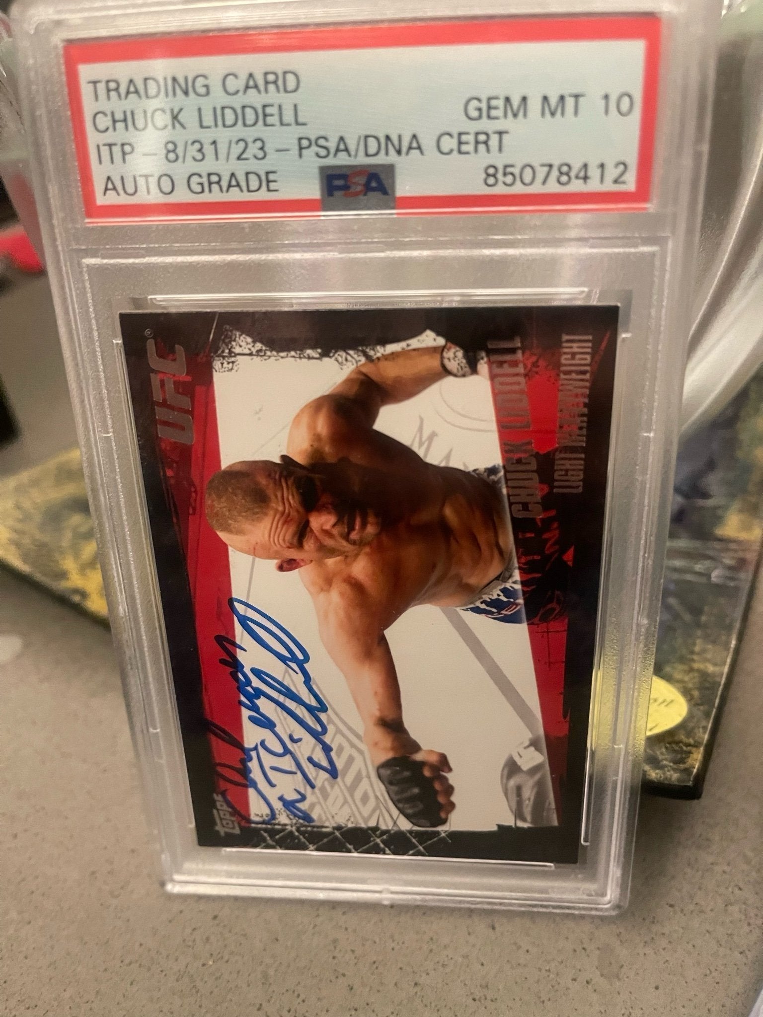 Chuck Liddell Signed UFC Trading Card – Topps – PSA/DNA Auto Grade 10 – GEM MT – MMA Legend