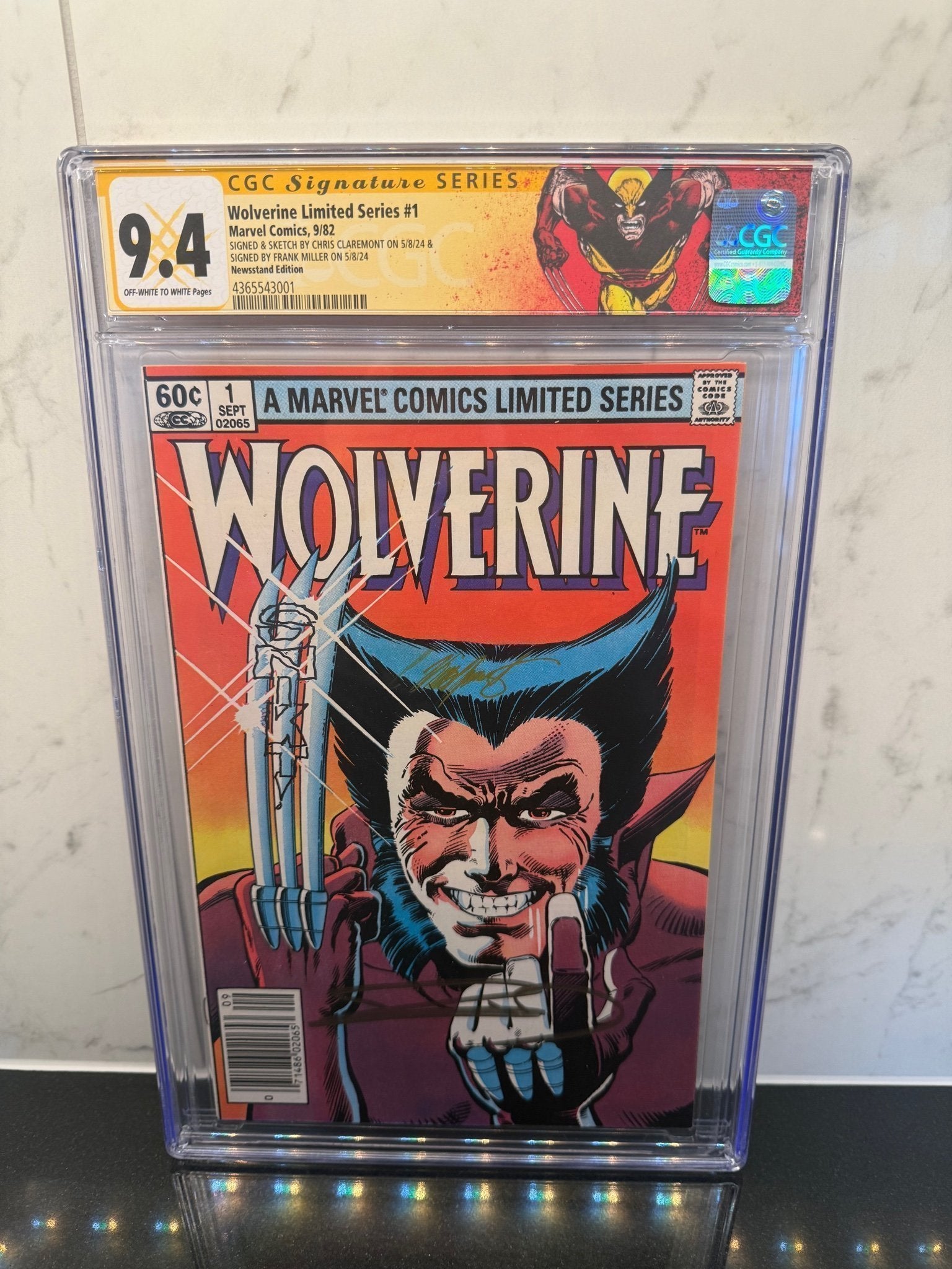 Wolverine Limited Series #1 – CGC 9.4 Newsstand – Double Signed + Remarque – Marvel Key Issue (1982)
