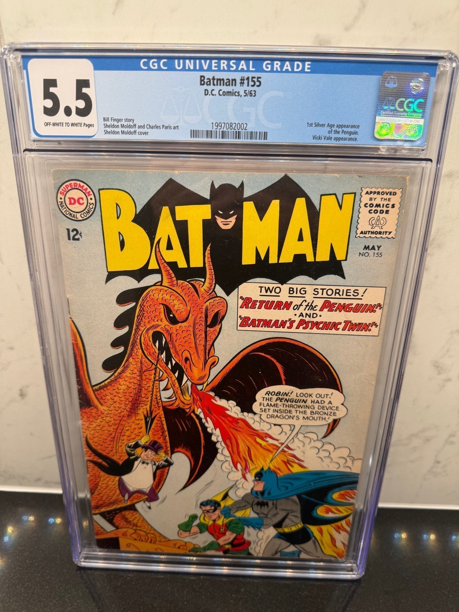 Batman #155 – CGC 5.5 – 1st Silver Age Appearance of Penguin – Key Issue – DC Grail
