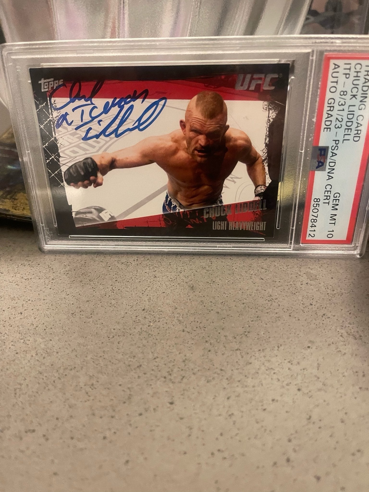 Chuck Liddell Signed UFC Trading Card – Topps – PSA/DNA Auto Grade 10 – GEM MT – MMA Legend