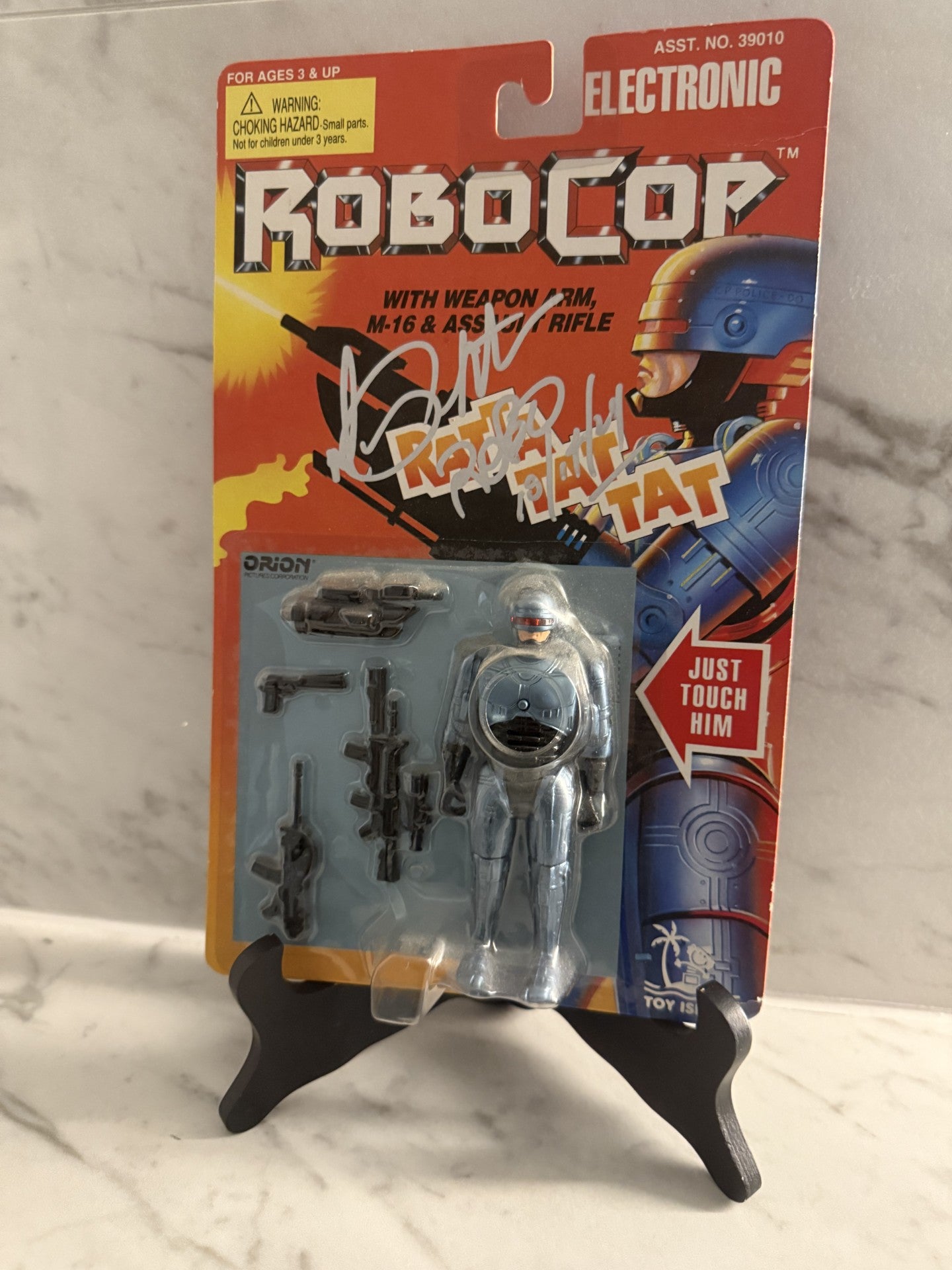 RoboCop 1993 Toy Island Action Figure Signed Peter Weller Beckett COA-Sealed