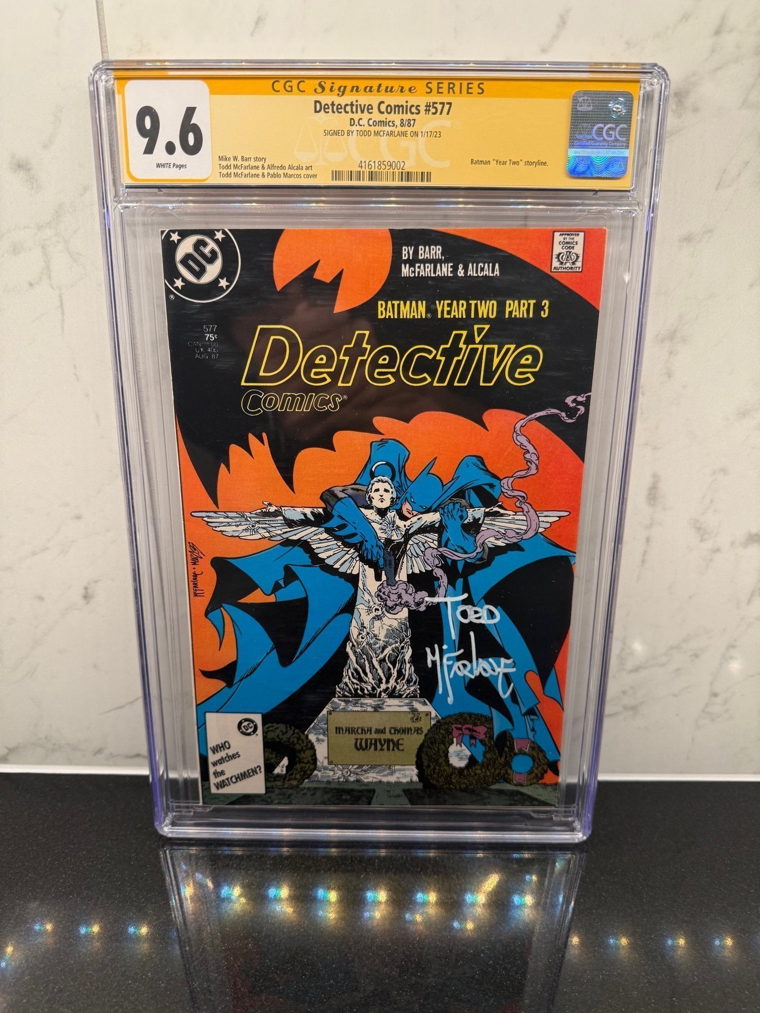 Detective Comics #577 – CGC 9.6 – Signed by Todd McFarlane – Batman Year Two – DC