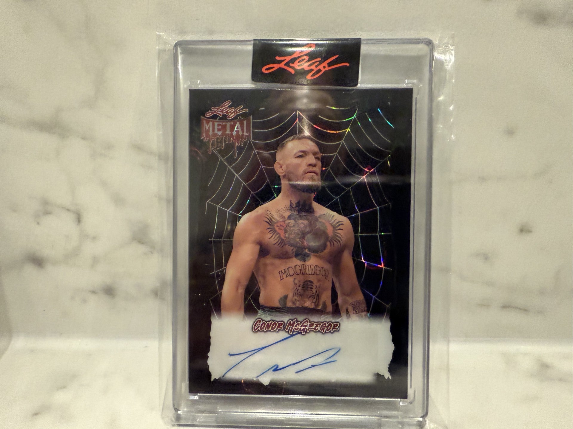 2025 Leaf Metal Halloween Conor McGregor & Floyd Mayweather 1/3 Signed Auto Card