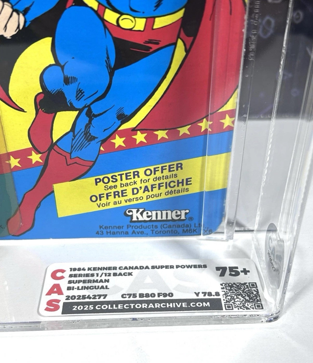 Superman Super Powers (1984) – Kenner Canada MOC · CAS 75+ Graded