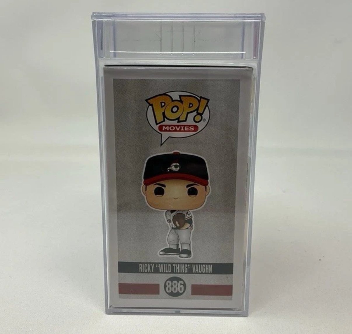 Charlie Sheen Signed Major League Vaughn Encapsulated Funko Pop #886 PSA