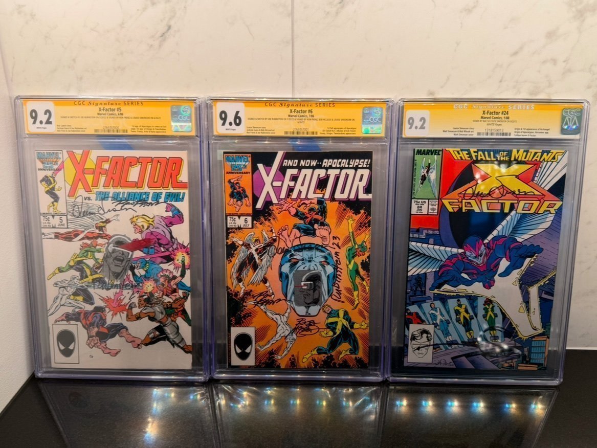 X-Factor #5, #6 & #24 – CGC Graded – 1st Full Appearance of Apocalypse – Multiple Signatures & Sketched – Marvel Key Issues